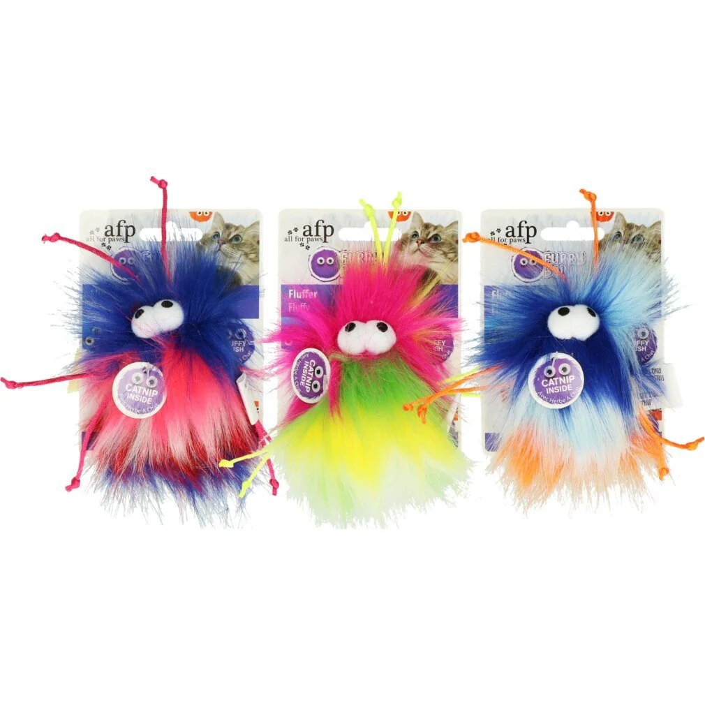 ALL FOR PAWS AFP Furry Fluffer Hundespielzeug Rot