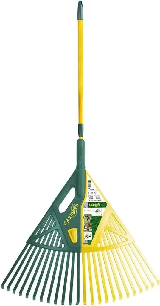 GardiREX Fächerbesen Laubrechen mit Teleskopstiel 67 x 146 cm