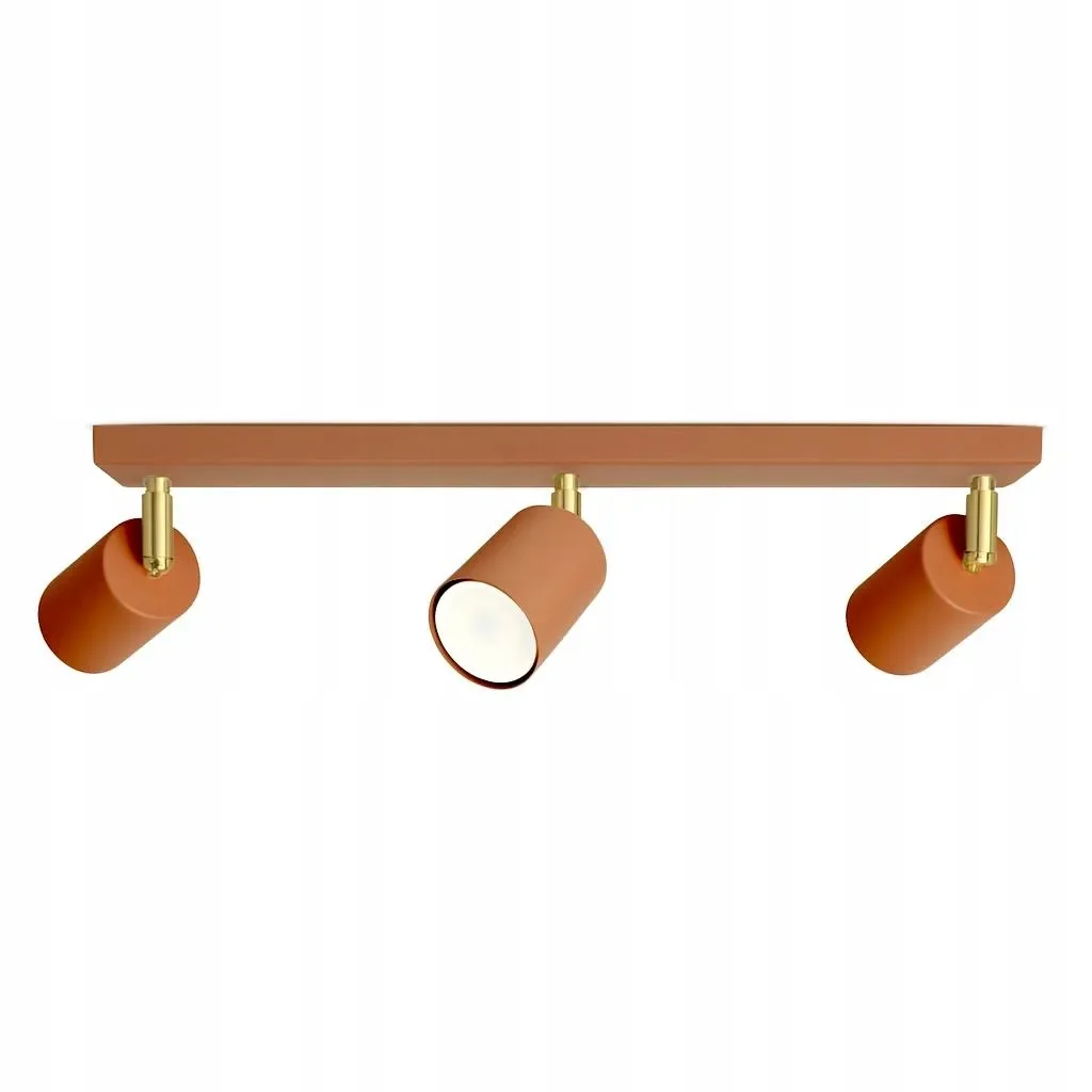 Luxolar LED Deckenleuchte 3-flammig schwenkbar GU10 15W Terrakotta Rot