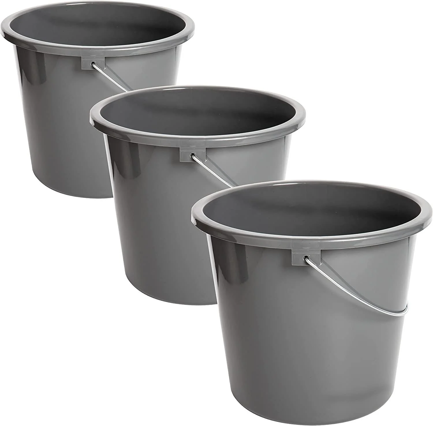 CENTI Putzeimer Set 3-tlg., 10 l, Wischeimer mit Messskala, BPA-frei
