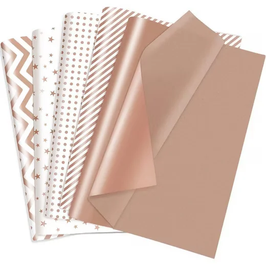 LUXUSKOLLEKTION Seidenpapier Roségold Glitzer 50 Blatt 50x70 cm