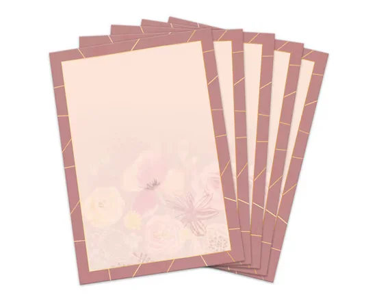 JUNAPACK Briefpapier A4 Blumen Ostern lose Briefbögen für Drucker