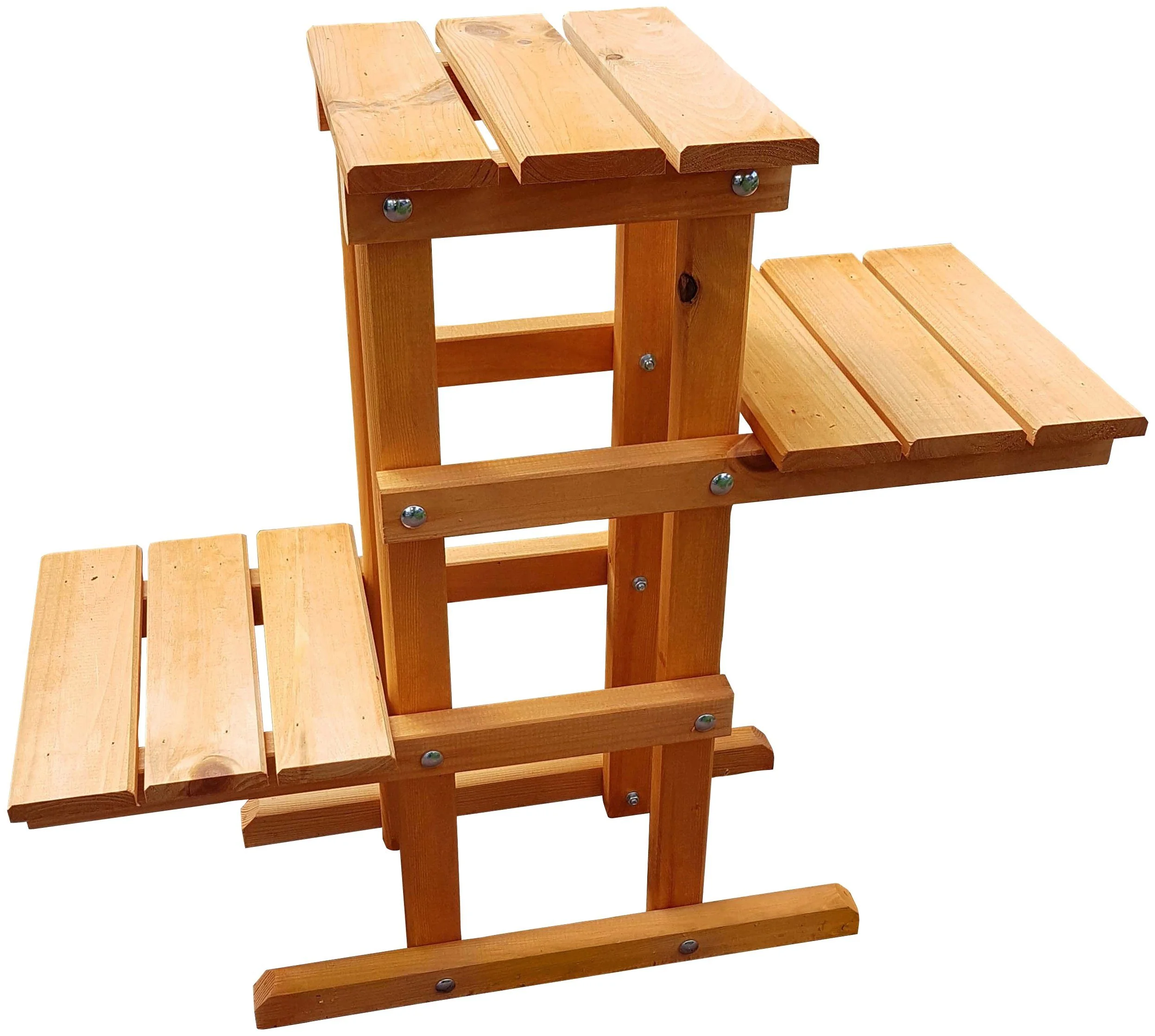 PROMADINO Blummentreppe Blumenständer Holz 60x24x56 cm für Garten