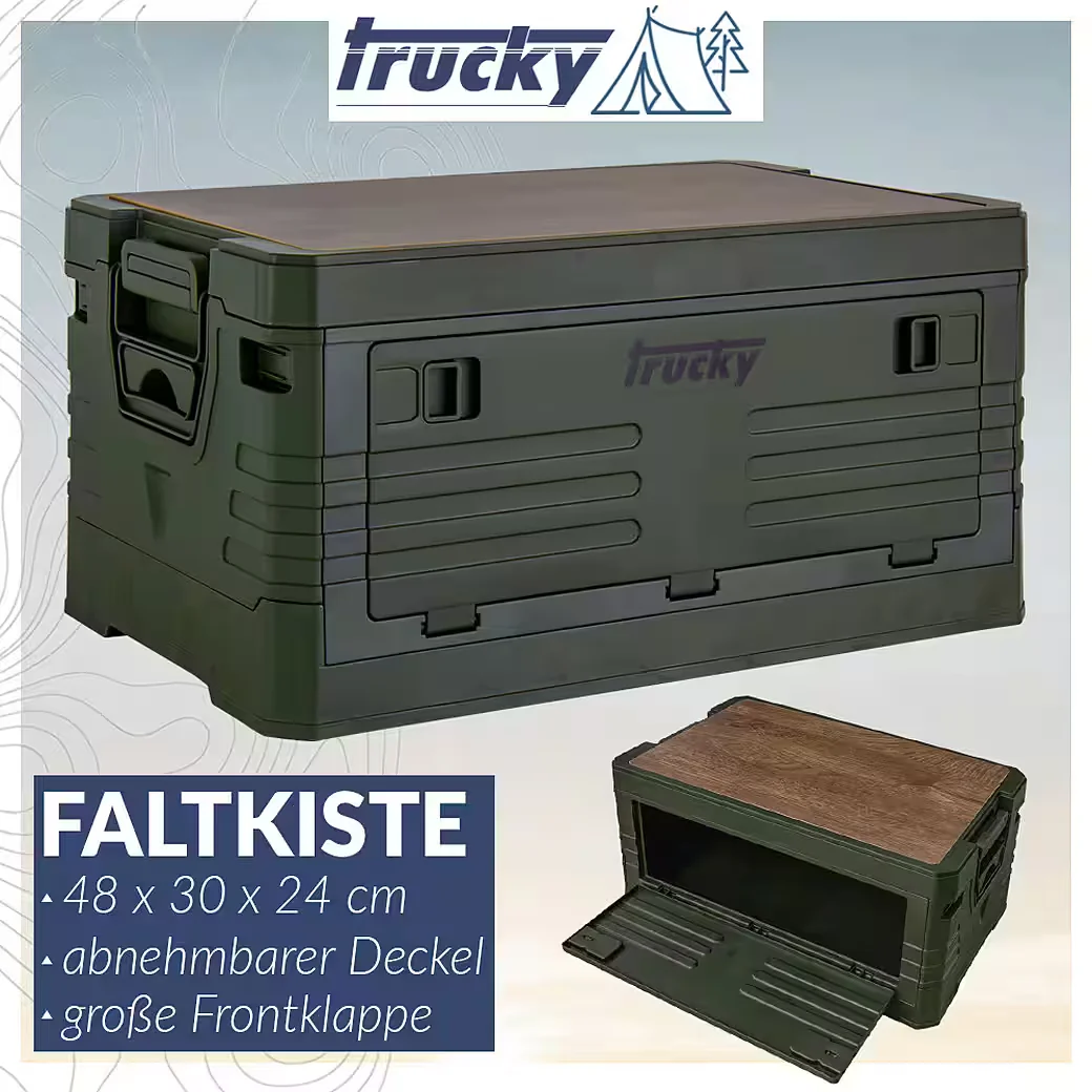 TRUCKY Faltbox Klappkiste Camping faltbar Grün