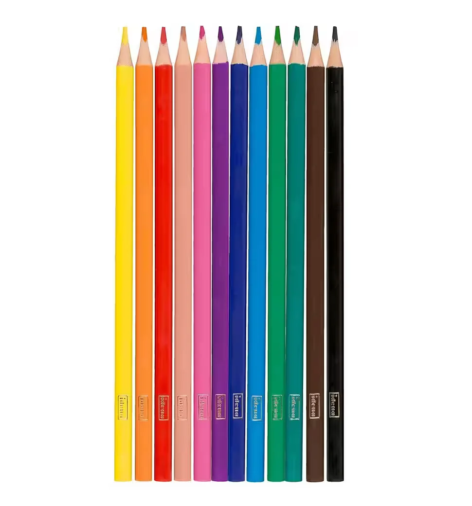 IDENA 20134 Buntstifte Set 12 Farben aus FSC Holz Farbstifte