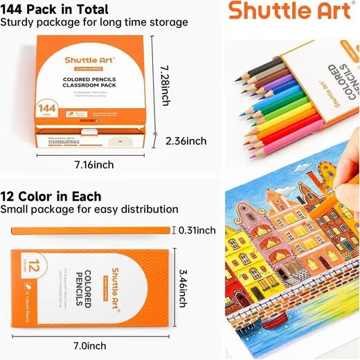 LUXUSKOLLEKTION Buntstifte Kinder Holzstifte 12 Farben 12er Pack