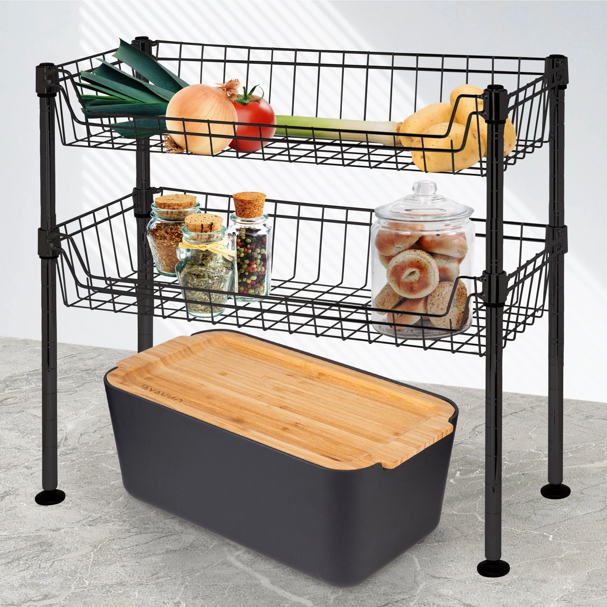 ONVAYA Küchenregal Metall stehend Universal Küchen Organizer