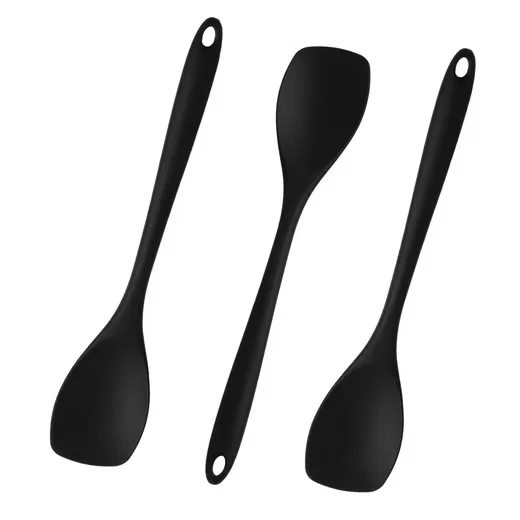 FOUORTUNATE-BEE Kochlöffel 3 teilig hitzebeständig ergonomischer Griff