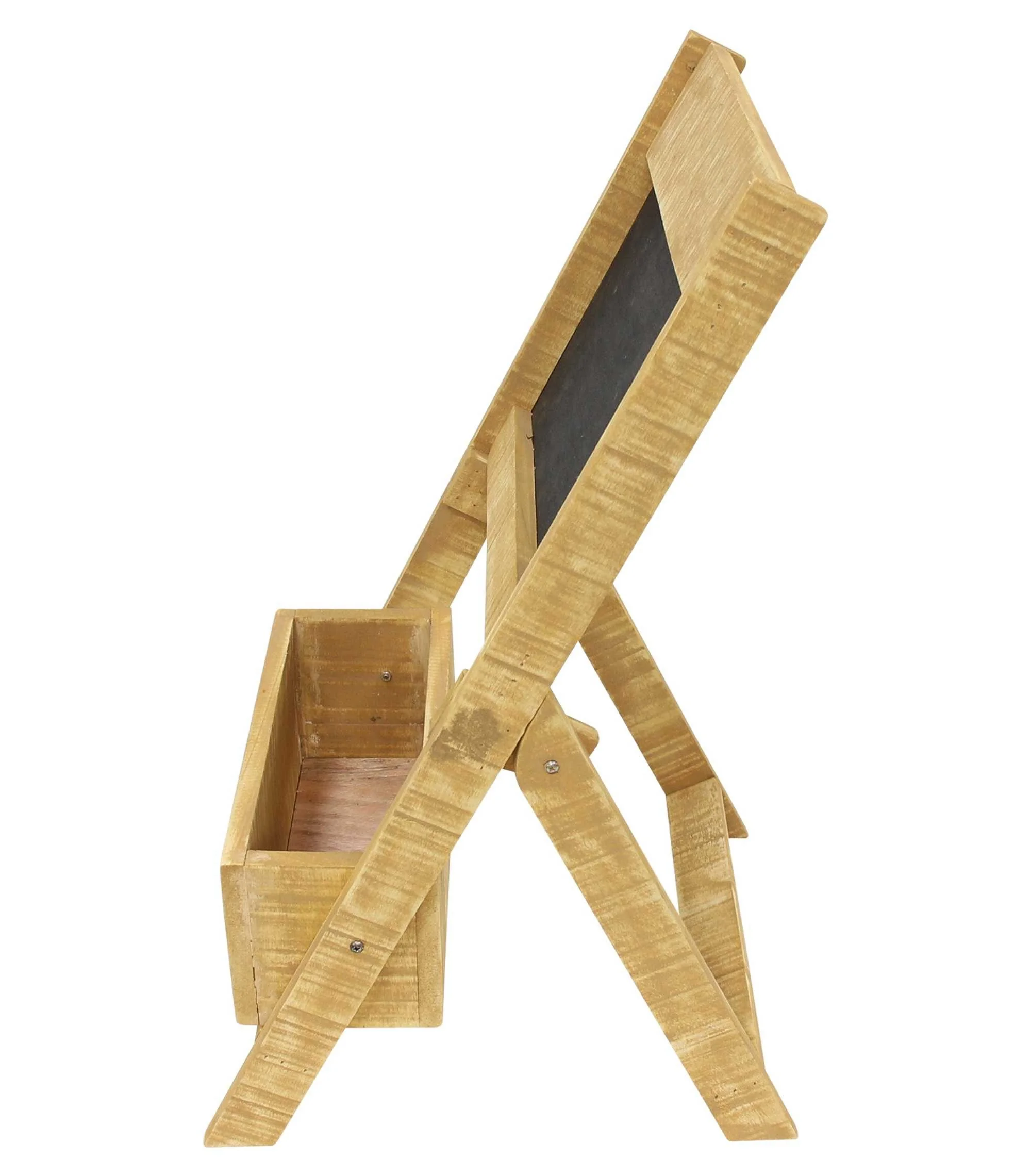 DEKOLEIDENSCHAFT Blumenkasten mit Kreidetafel klappbar 67 cm