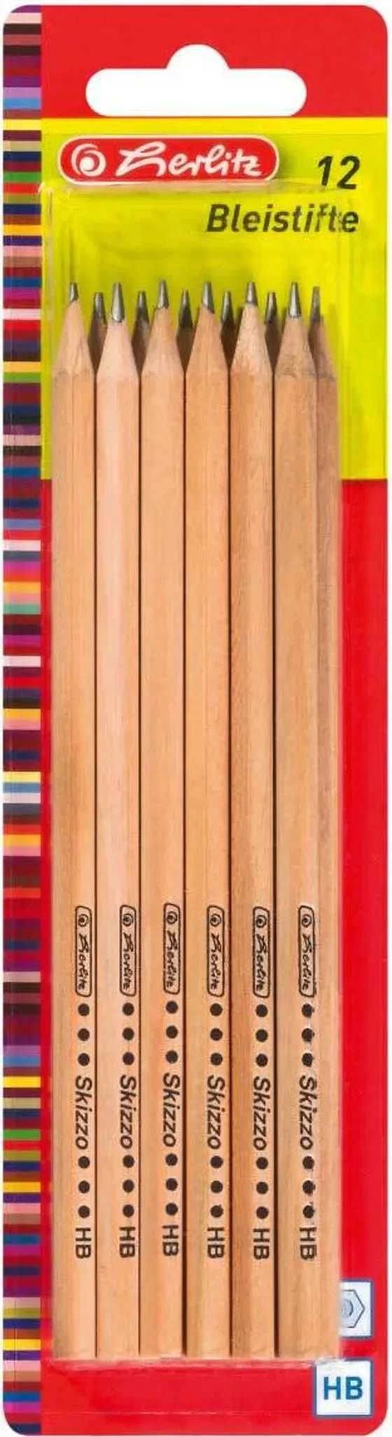 Herlitz Bleistift Skizzo – natur – HB – 12er-Set