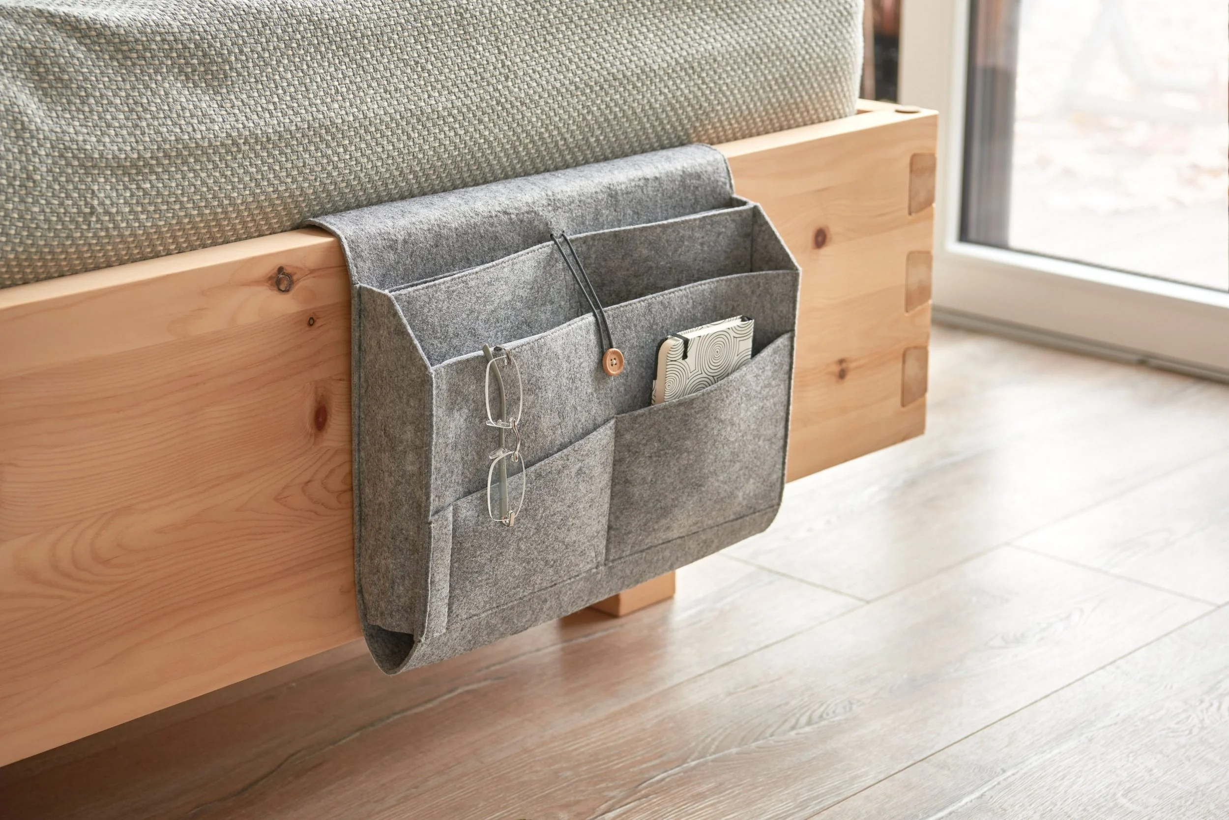 ZELLER PRESENT Sofa Organizer Aufbewahrungstasche Filz grau