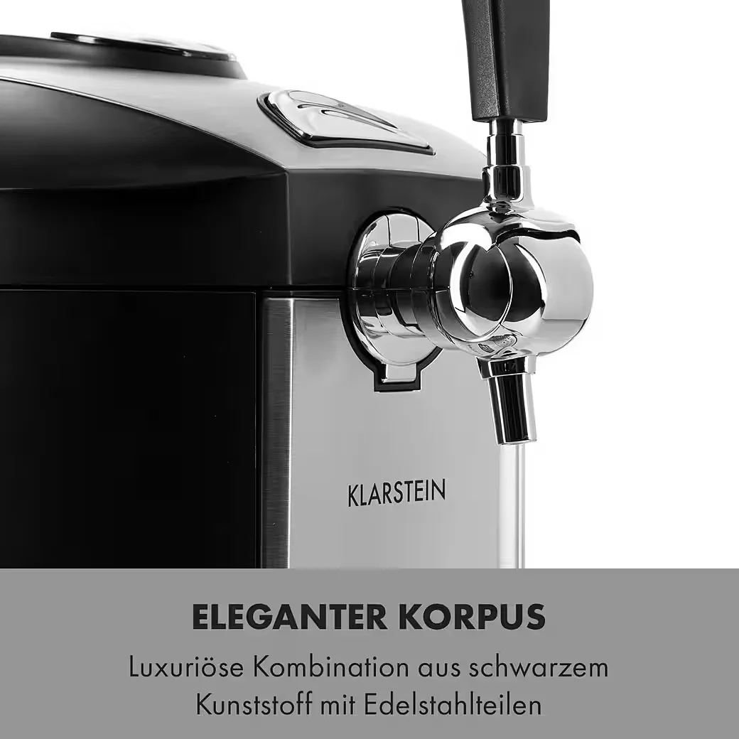 KLARSTEIN Beerkules Bierzapfanlage für 5L Fässer, 120W, 4h Kühlung