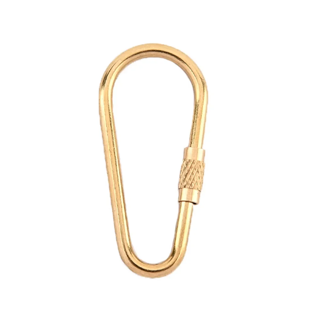 Homedvery Messing-Karabiner Schlüsselanhänger mit Schnellverschluss