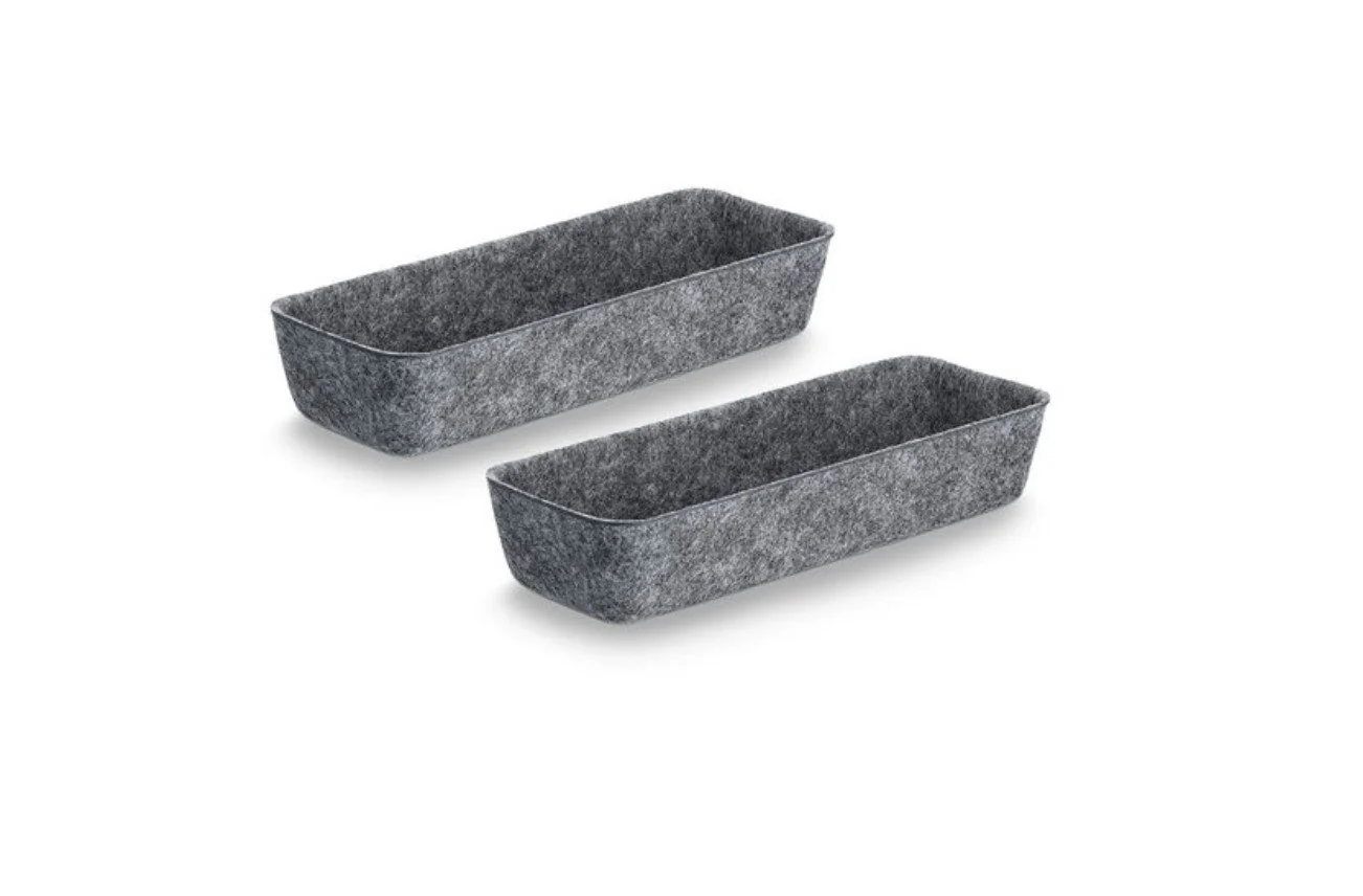 HOUSE OF LITTLE LABELS Organizer-Set aus Filz, 8-teilig, grau