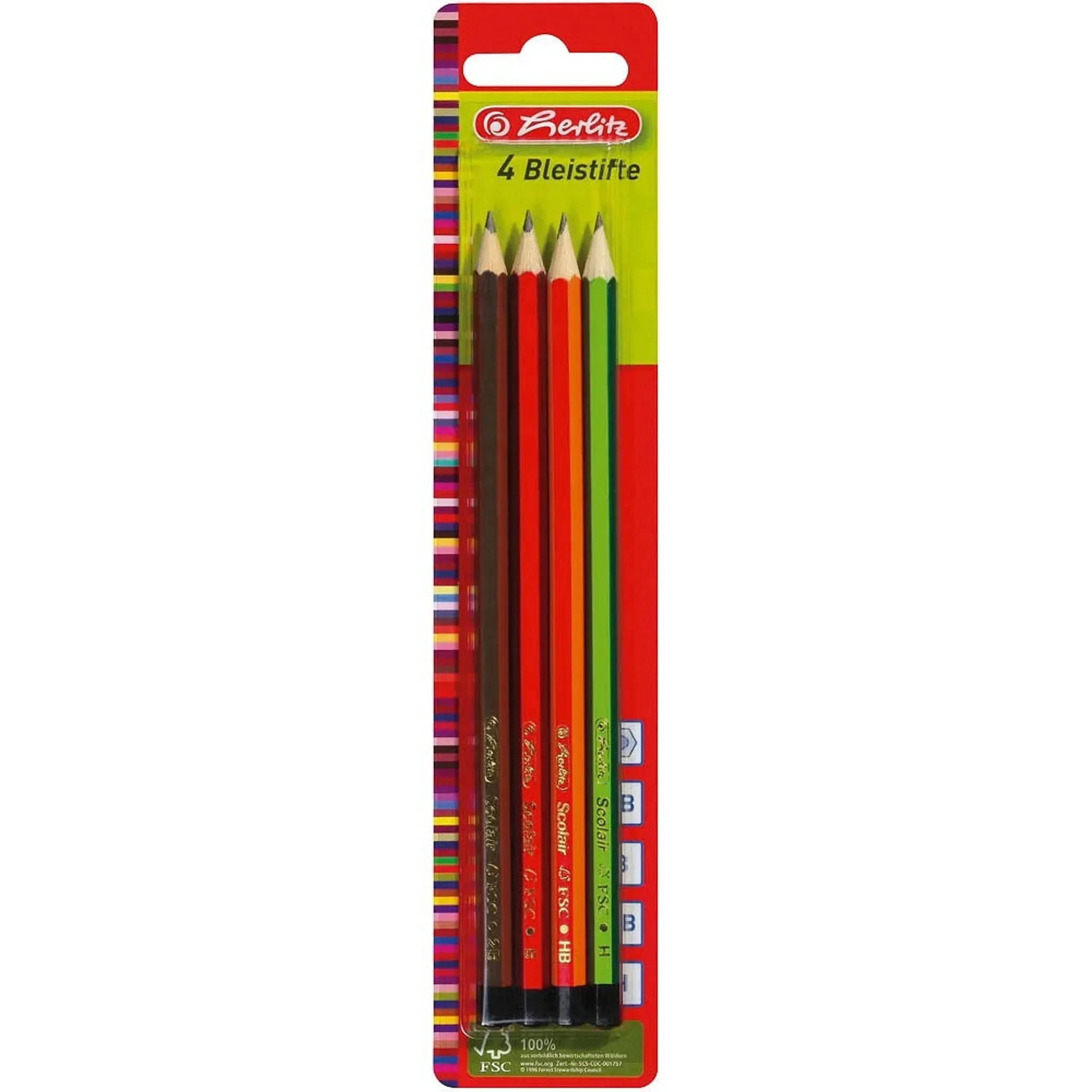 herlitz – Bleistift-Set Scolair (4-tlg., sortiert)
