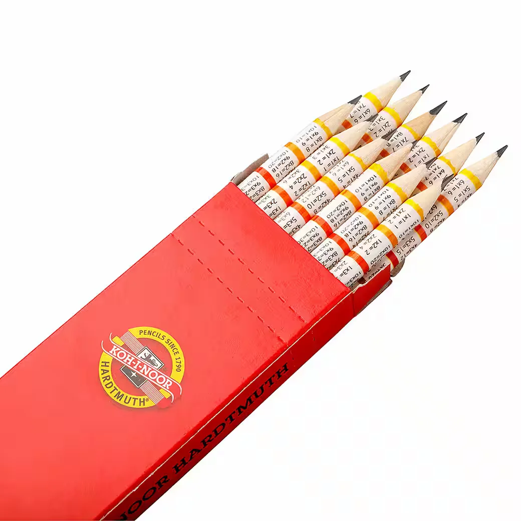 Koh I Noor Bleistifte HB mit Radiergummi 12er Pack