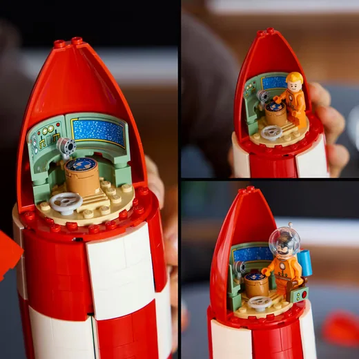 LEGO Ideas Tim und Struppi Mondrakete 21367 Modellbausatz