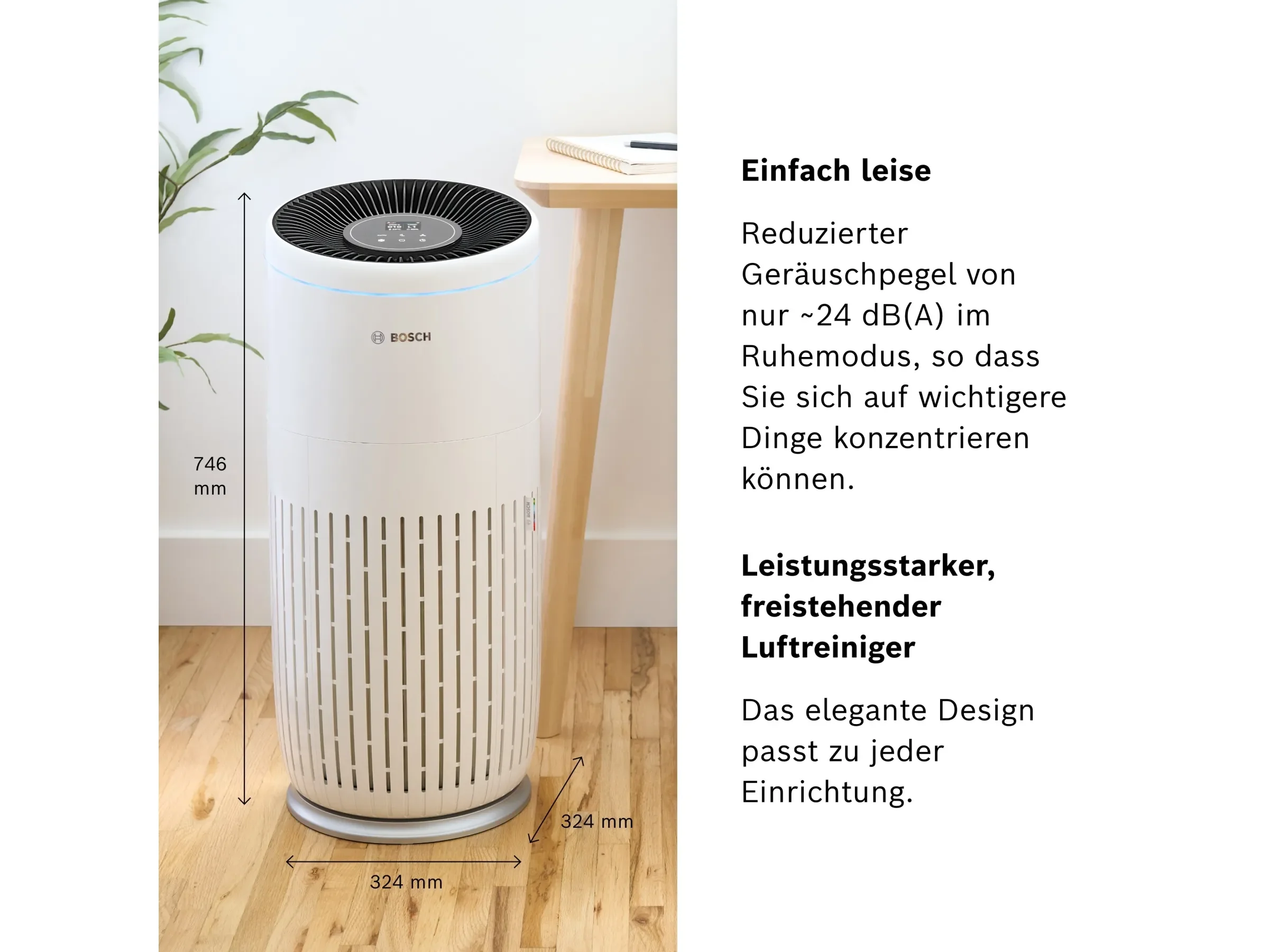 Bosch Air 6000i Luftreiniger internetfähig bis 125 m2 weiß