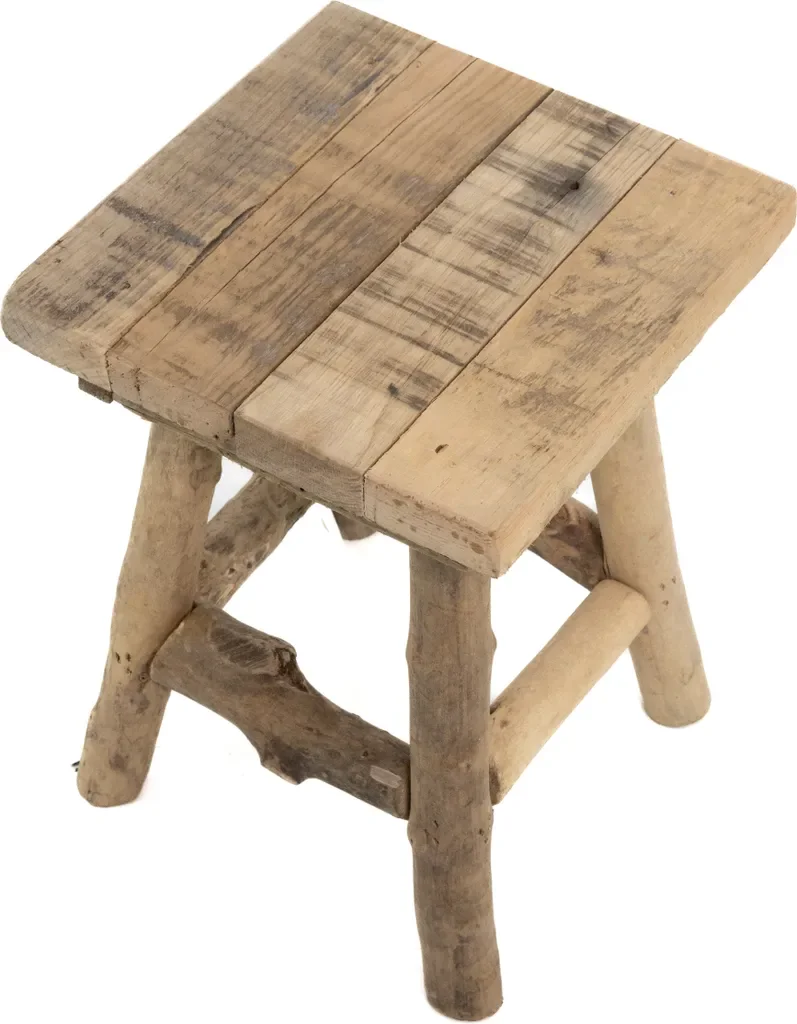DARO DEKO Holz Hocker braun 19x19x26 cm Sitz- und Beistellhocker