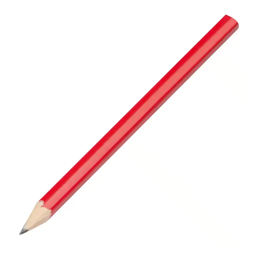 EASY GIFTS Zimmermannsbleistifte 10er Pack, 17,7 cm, rot