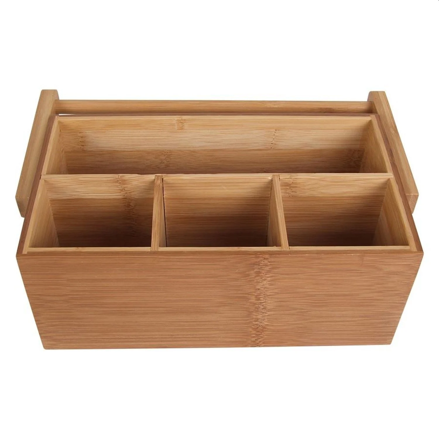 SESUA Bambus Schreibtischorganizer Stiftehalter mit Henkel