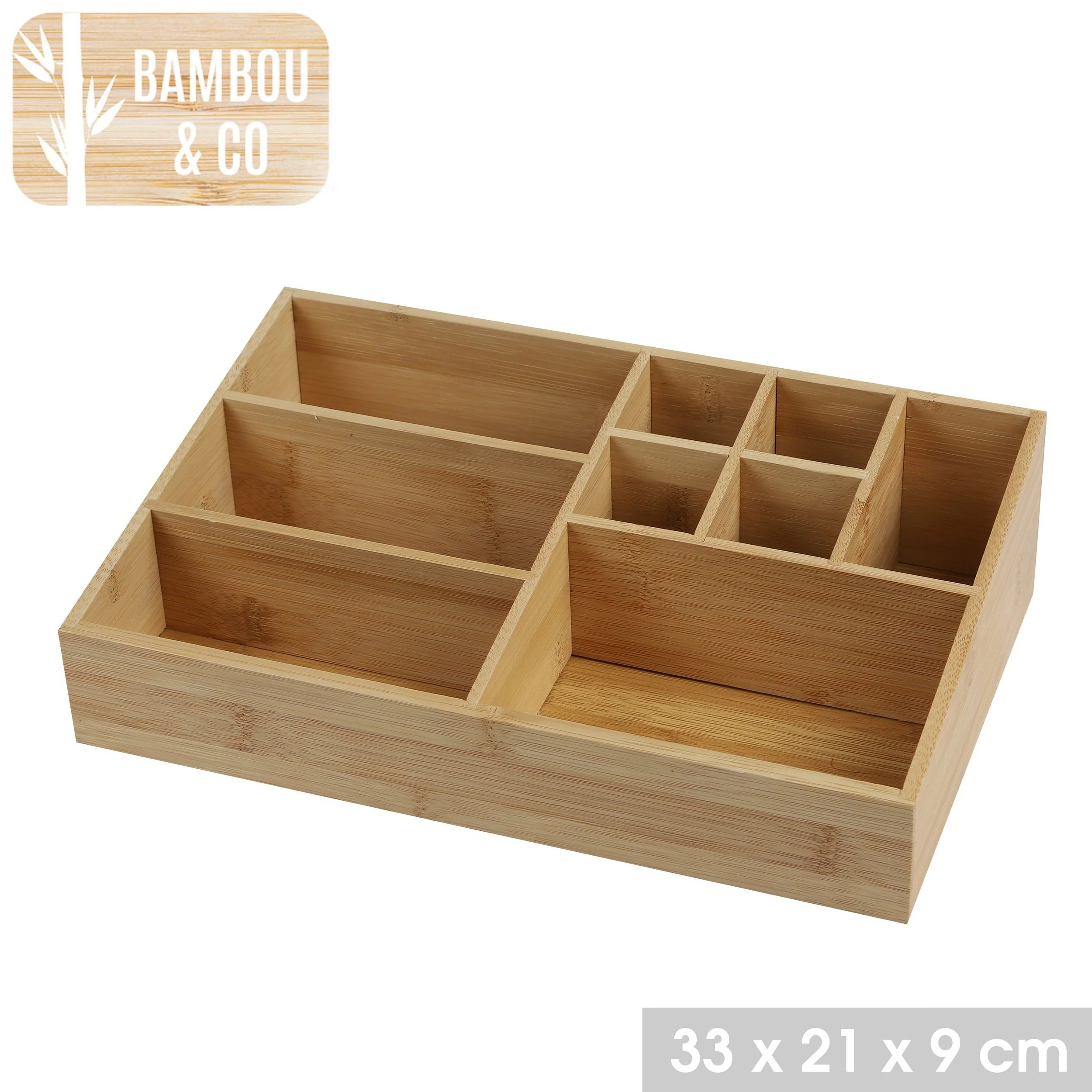 URBAN LIVING Organizer Bambus Sortierer Aufbewahrungsbox