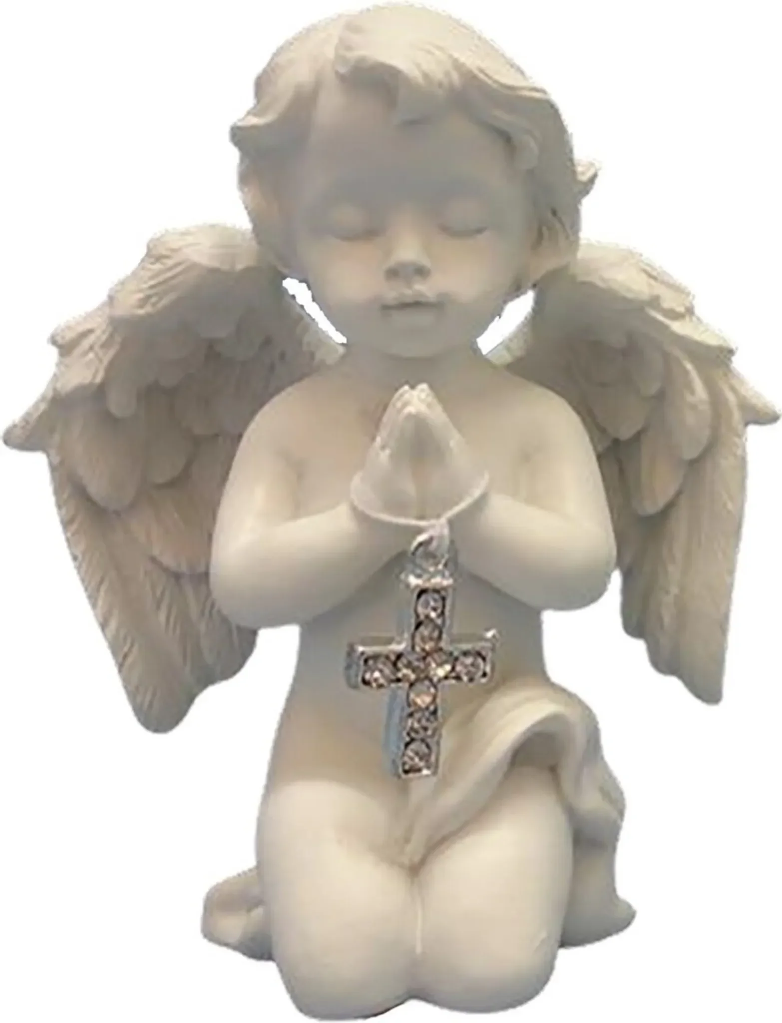 Isideco – Kleines betendes Engelchen mit Kreuzkettchen