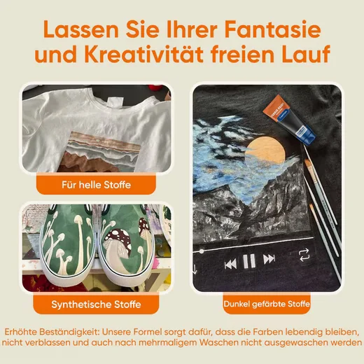 7 ARTISTS Textilfarbe 60 ml - deckend für helle und dunkle Stoffe