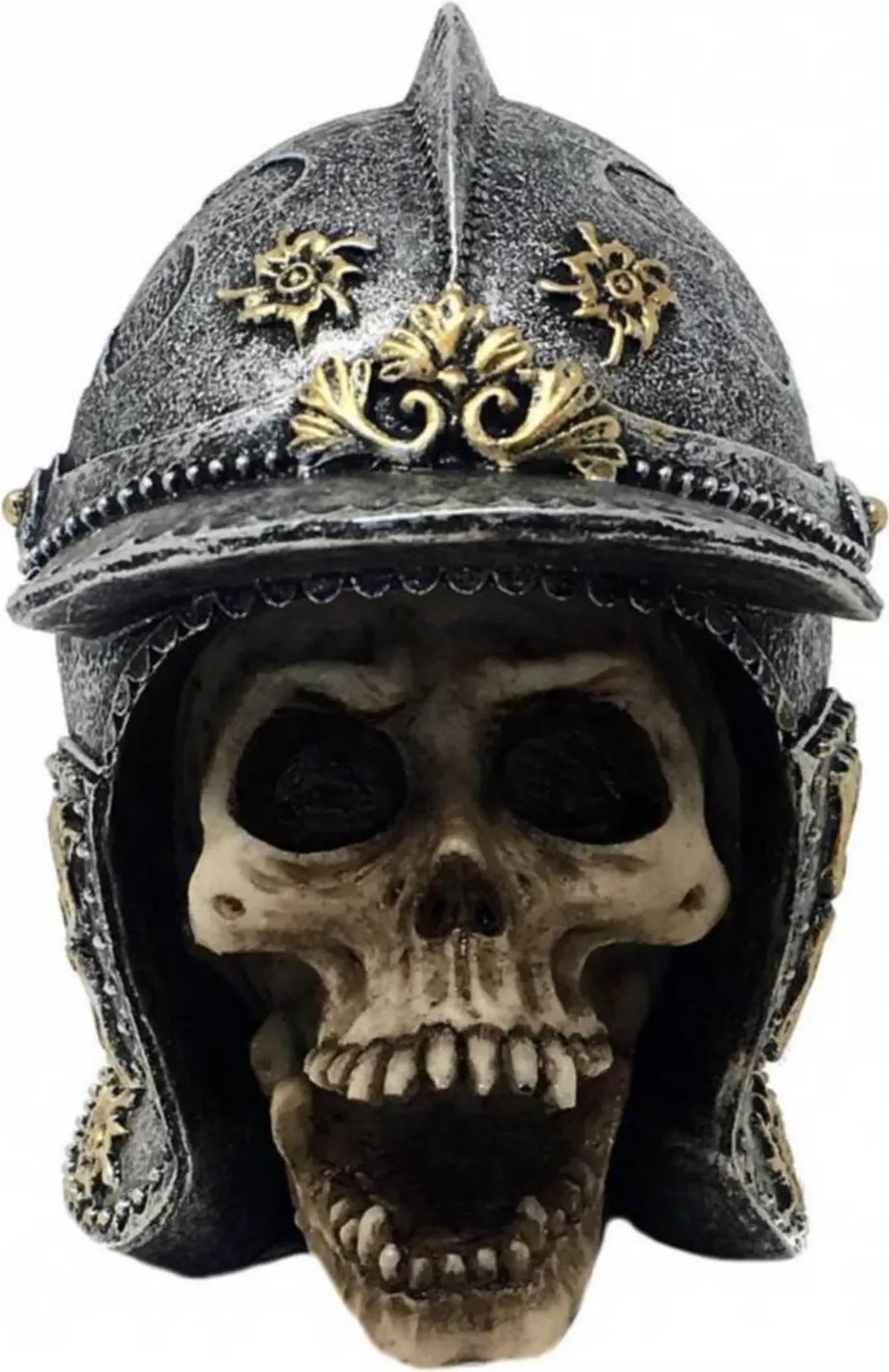 Mayer Chess – Totenkopf mit Ritterhelm, Dekofigur
