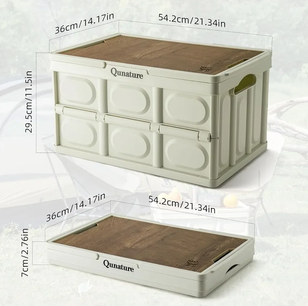 ROCKBROS Qunature Campingbox 55L mit Deckel und Griff faltbar