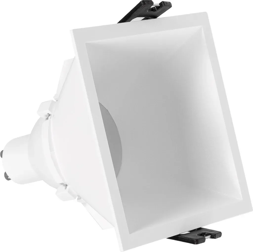 LEDKIA Downlight Einbauspot eckig GU10 6W warmweiß schwarz 85x85mm