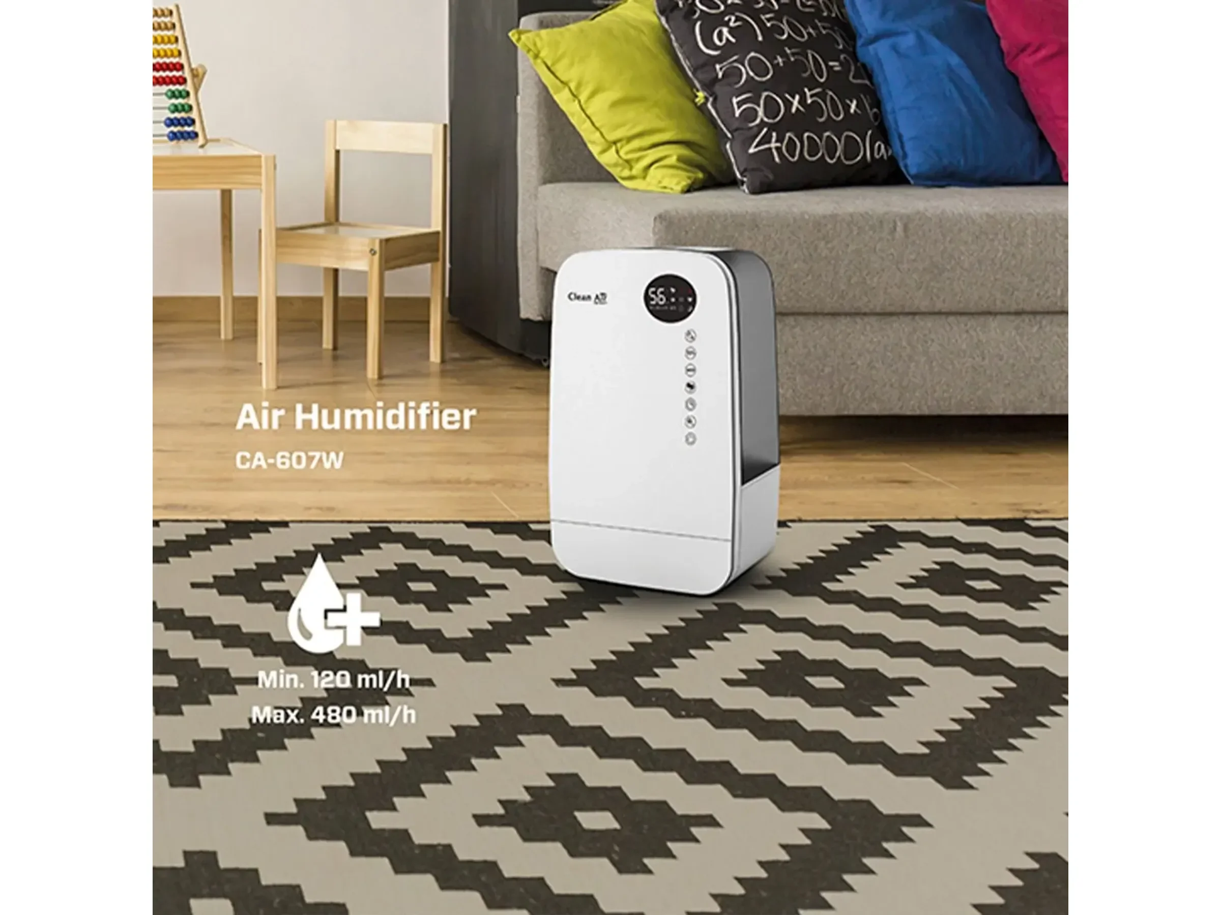 Clean Air Optima CA607W Smart Luftbefeuchter für Räume bis 65 m2