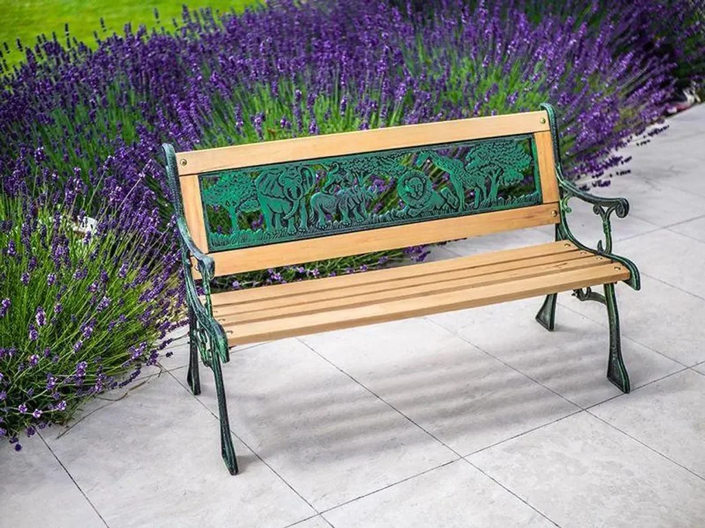 ST Leisure Equipment Gartenbank MINI JUMANJI Metall Holz 82x39x50 cm