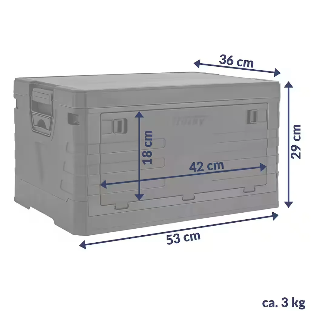 TRUCKY Faltbox 45 L Klappbox Camping 53x36x29 cm Grün