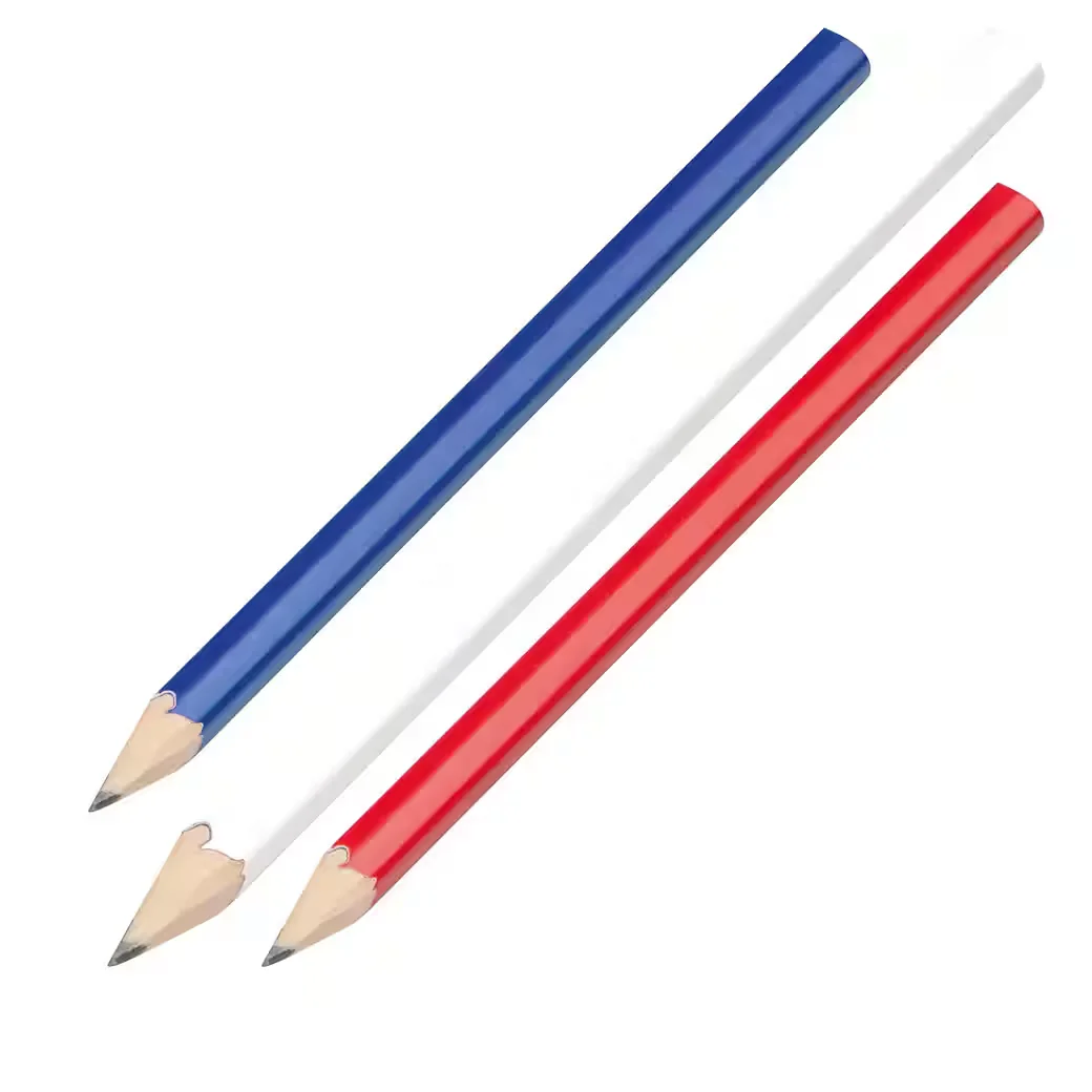 EASY GIFTS Zimmermannsbleistifte 15 Stück 17,7 cm rot blau weiß
