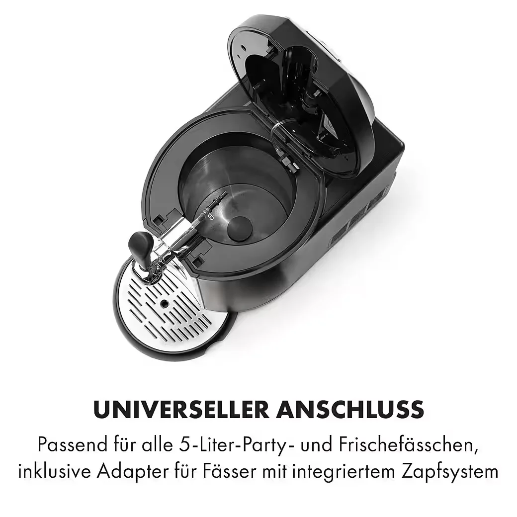 KLARSTEIN Beerkules Bierzapfanlage für 5L Fässer, 120W, 4h Kühlung