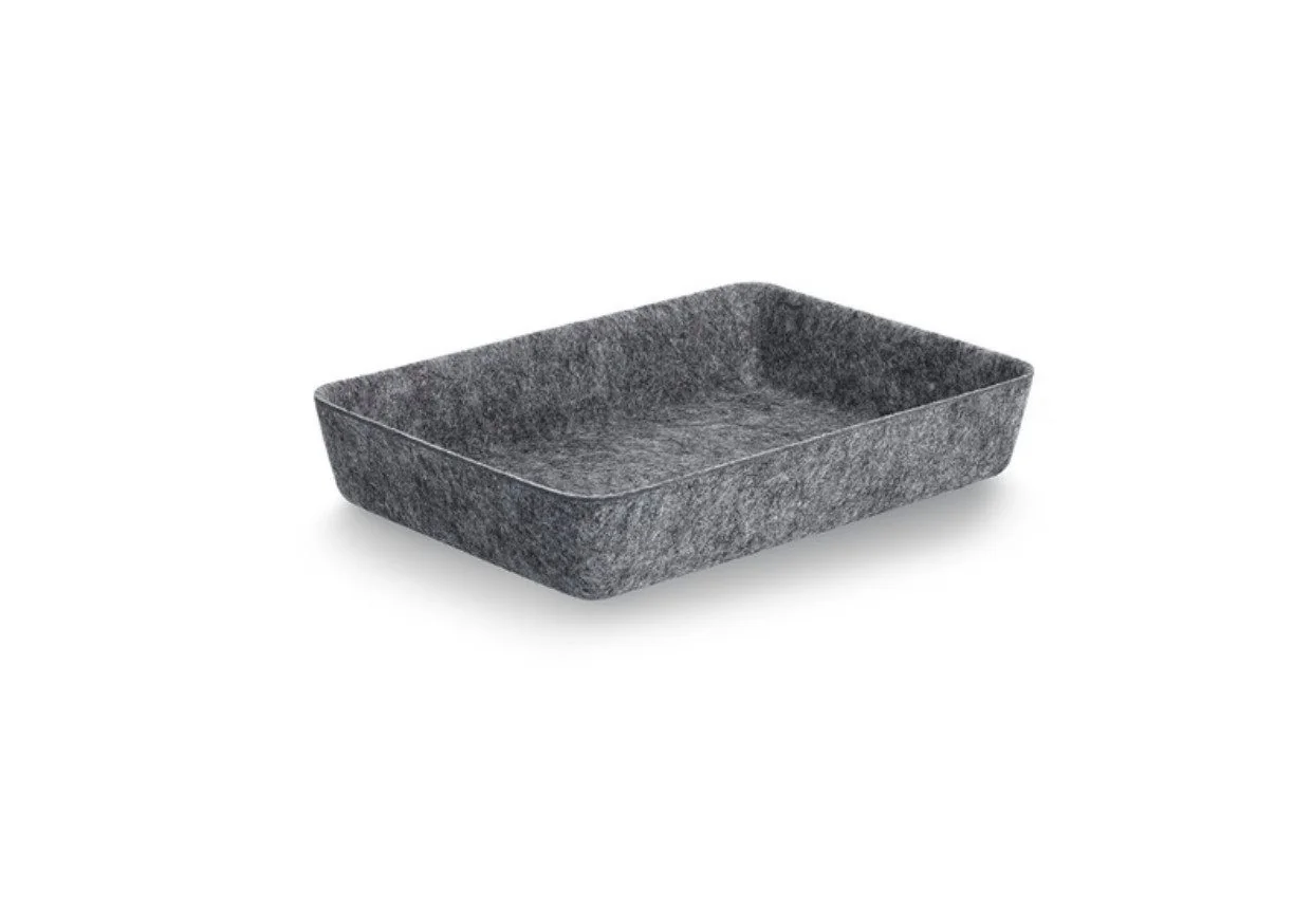 HOUSE OF LITTLE LABELS Organizer-Set aus Filz, 8-teilig, grau