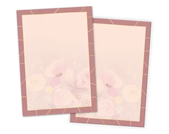 JUNAPACK Briefpapier A4 Blumen Ostern lose Briefbögen für Drucker