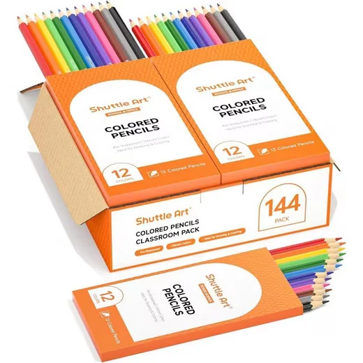 LUXUSKOLLEKTION Buntstifte Kinder Holzstifte 12 Farben 12er Pack