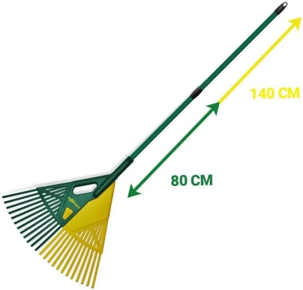 GardiREX Fächerbesen Laubrechen mit Teleskopstiel 67 x 146 cm