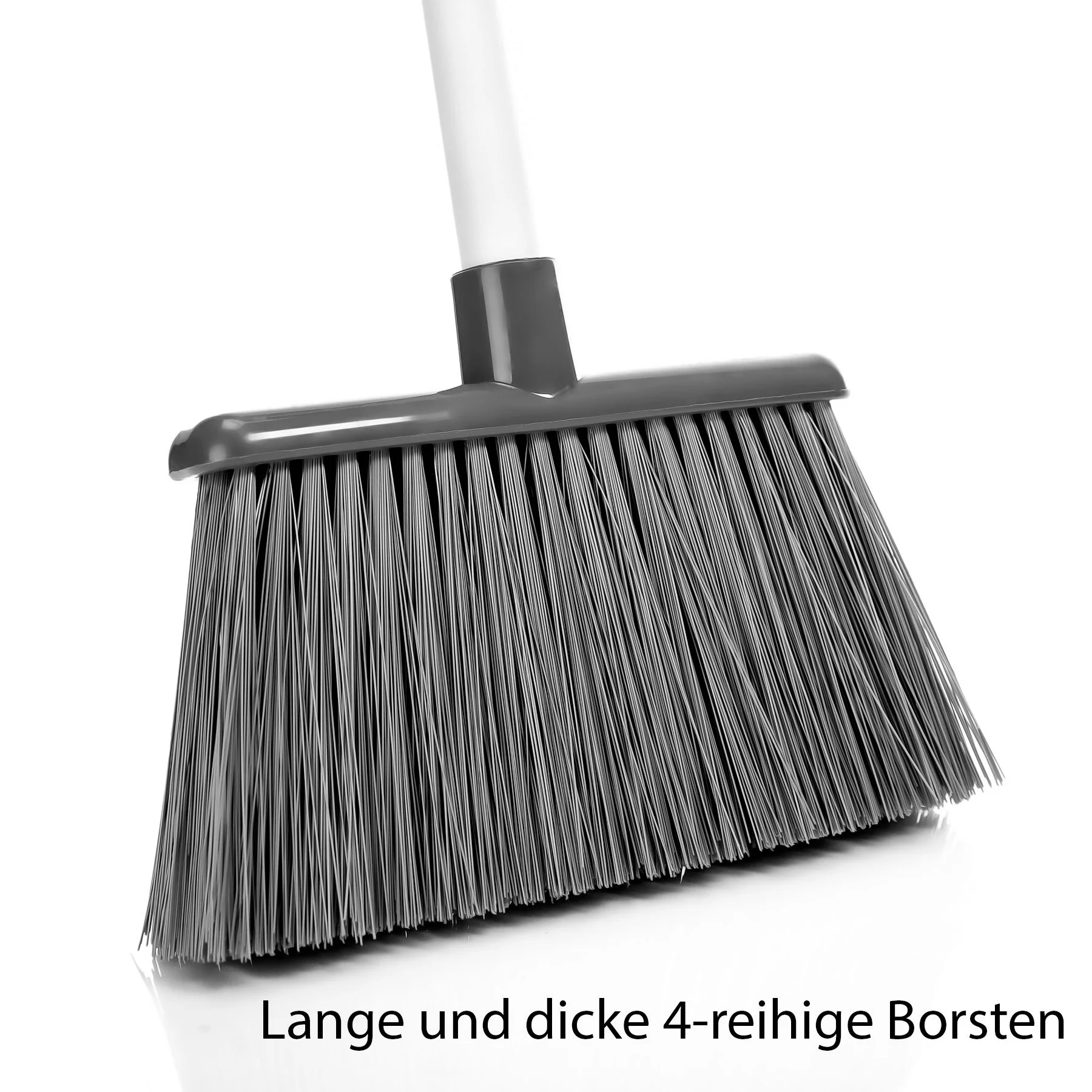 BIGDEAN Kehrgarnitur 2er Set Kehrschaufel mit Besen Grau