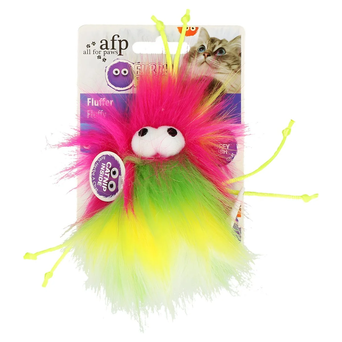ALL FOR PAWS Furry Fluffer Katzenspielzeug Kuscheltier rosa