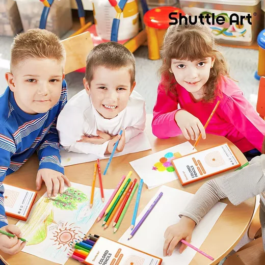 LUXUSKOLLEKTION Buntstifte Kinder Holzstifte 12 Farben 12er Pack