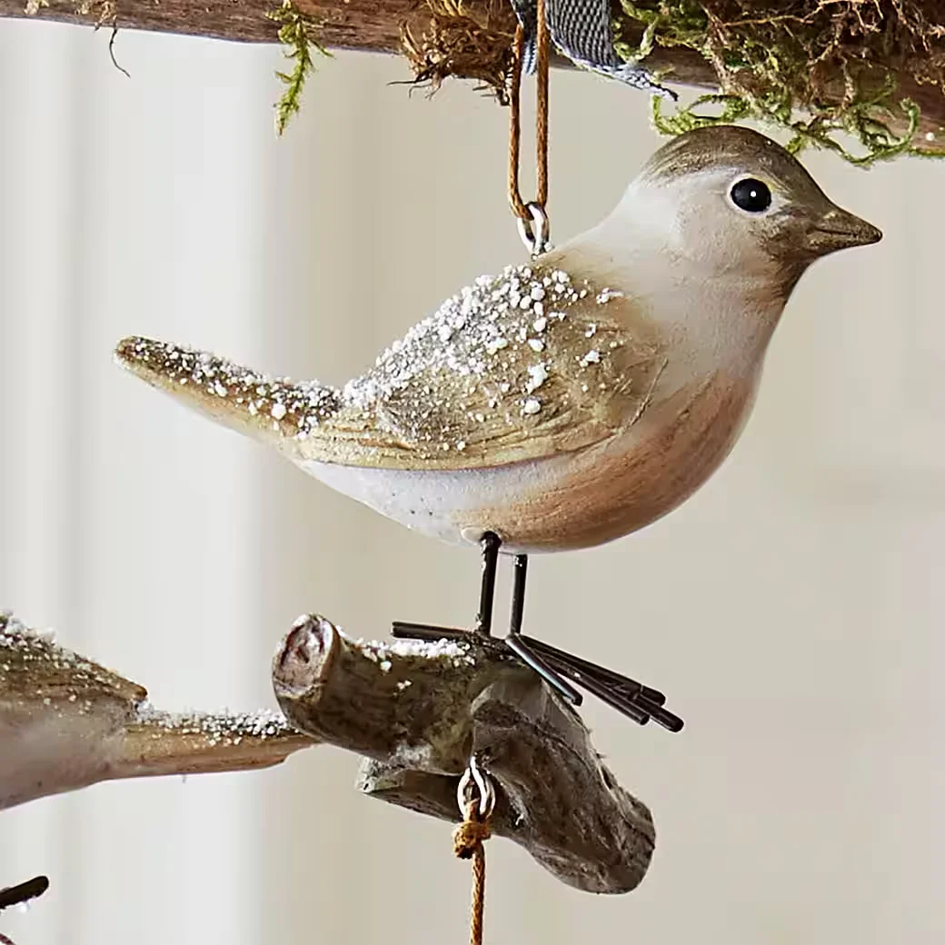 MIRABEAU Dekoobjekt Vögel 4er Set Vianne braun Dekofiguren