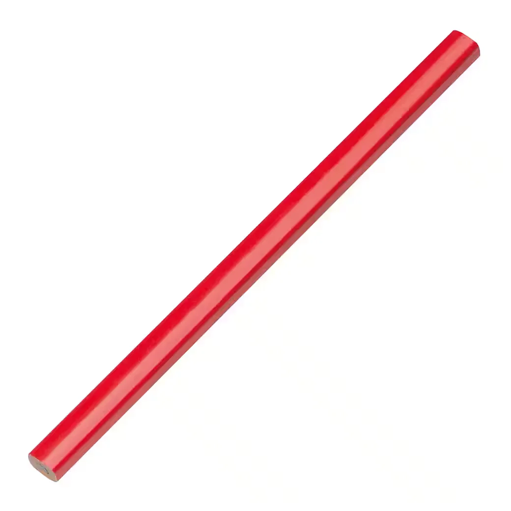 EASY GIFTS Zimmermannsbleistifte 10er Pack, 17,7 cm, rot