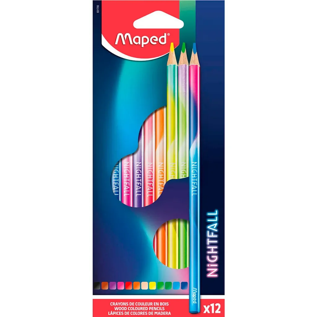 Maped Nightfall Dreikant-Buntstifte 12er Set im Kartonetui