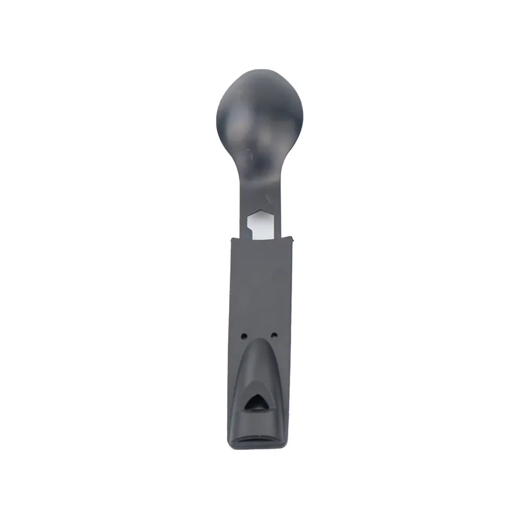 Stuttg Camping Besteck Set Löffel Gabel Flaschenöffner Pfeife Schwarz