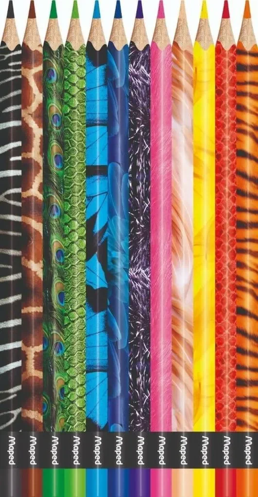 Maped Color'Peps Animals Dreikant-Buntstifte 12 Farben Kartonetui