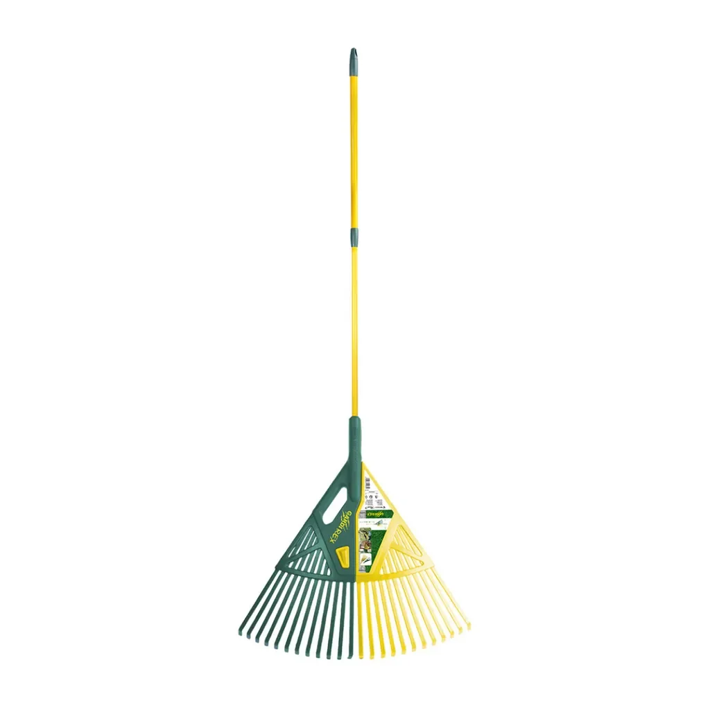 GardiREX Fächerbesen Laubrechen mit Teleskopstiel 67 x 146 cm