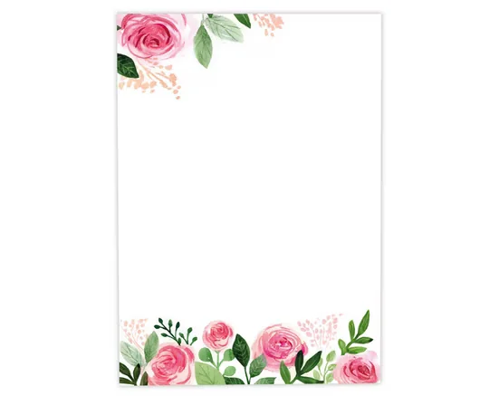 JUNAPACK Briefpapier A4 Blumen Ostern, lose Briefbögen für Drucker